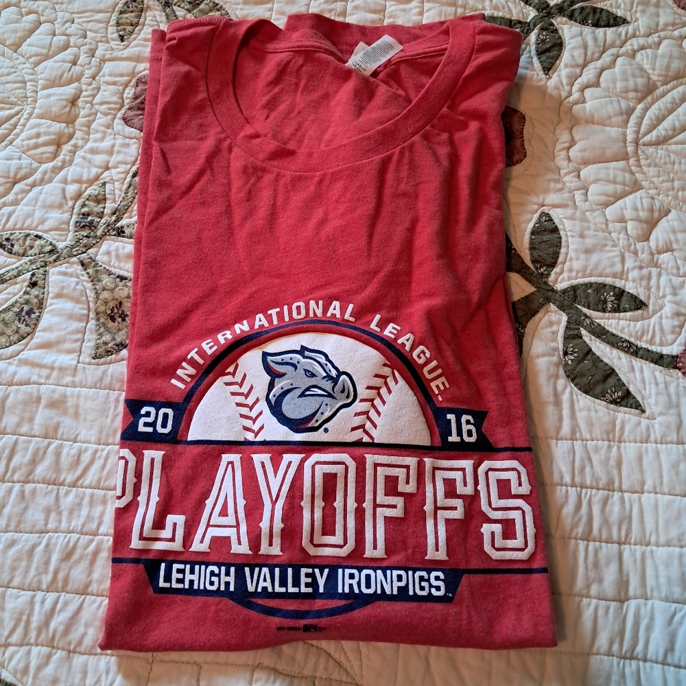 Lehigh Valley IronPigs Baseball Mens Red Tshirt XXL